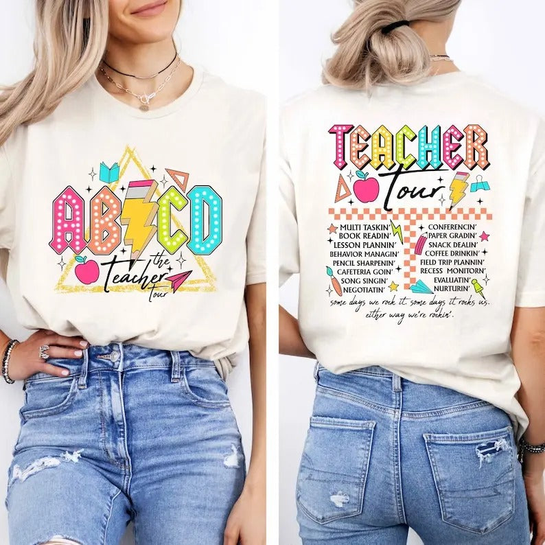 ABCD Teacher Tour Shirt, Funny Teacher Shirt, Back To School Shirt, Last Day of School Shirt, Teacher Gift, Elementary...