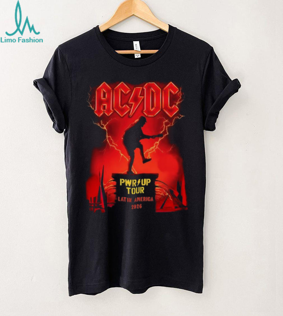 ACDC PWR UP Tour Latin America 2026 Red Lightning T Shirt