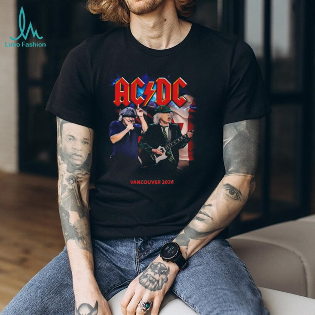 ACDC Vancouver 2026 Tour T Shirt Brian Johnson & Angus Young