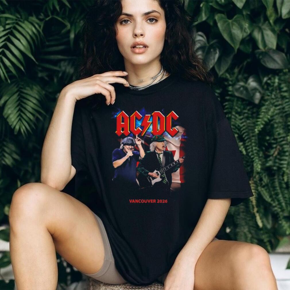 ACDC Vancouver 2026 Tour T Shirt Brian Johnson & Angus Young