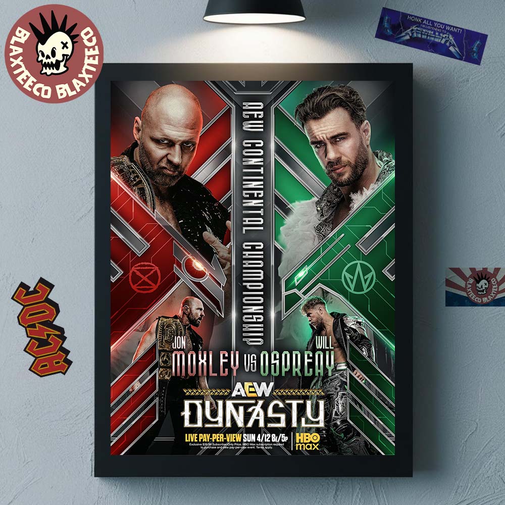 AEW Continental Championship Jon Moxley Vs Will Ospreay April 12 2026 Home Decor Poster Canvas