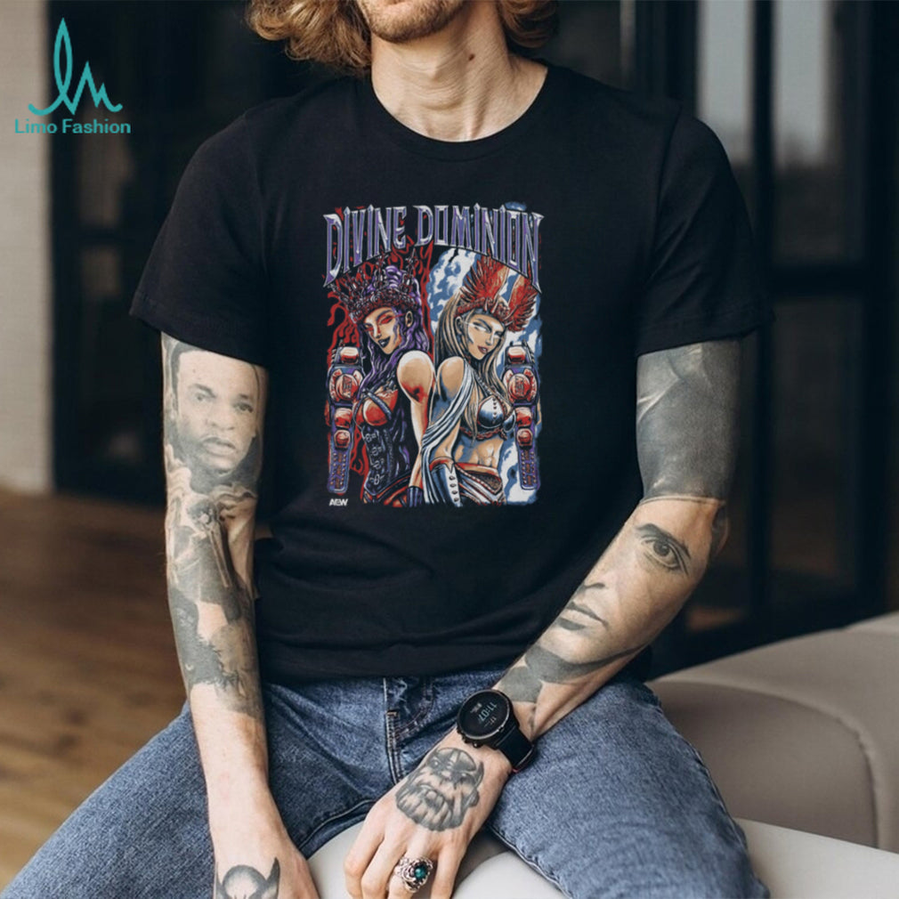 AEW Julia Hart and Skye Blue Divine Dominion Graphic T Shirt
