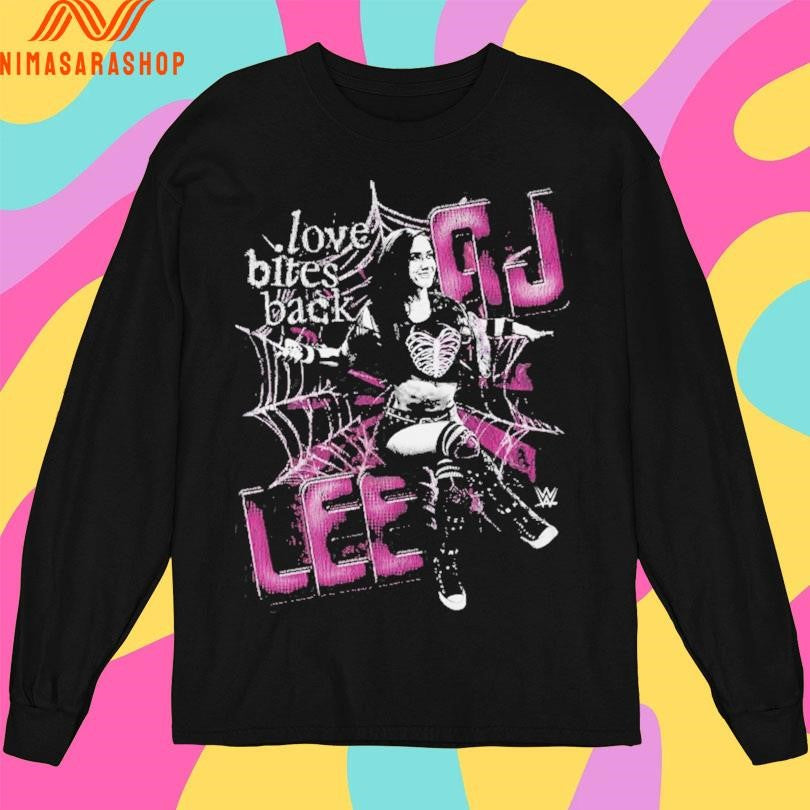 AJ Lee Spider Web Love Bites Back Shirts