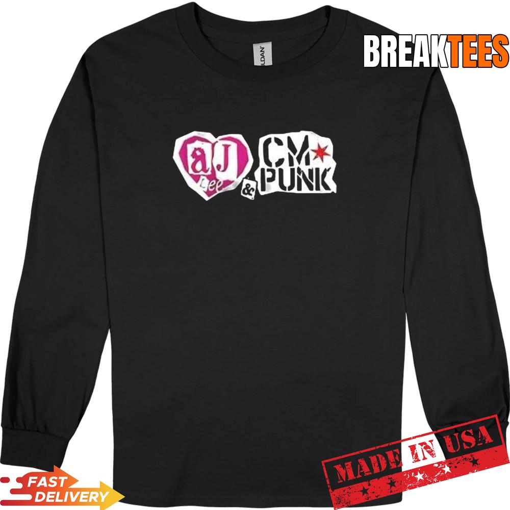 AJ Lee and CM Punk WWE relationship goals logo T-Shirt