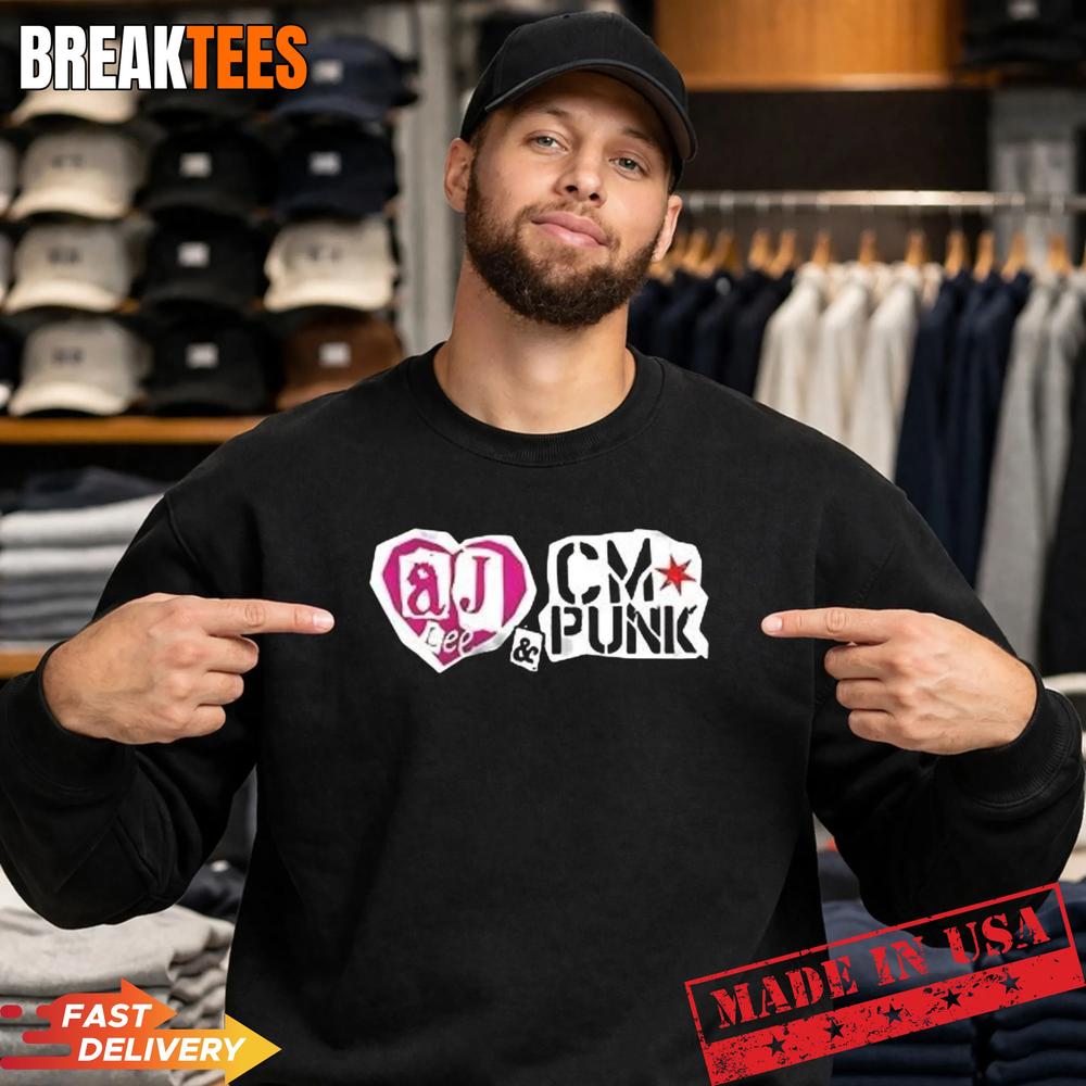 AJ Lee and CM Punk WWE relationship goals logo T-Shirt