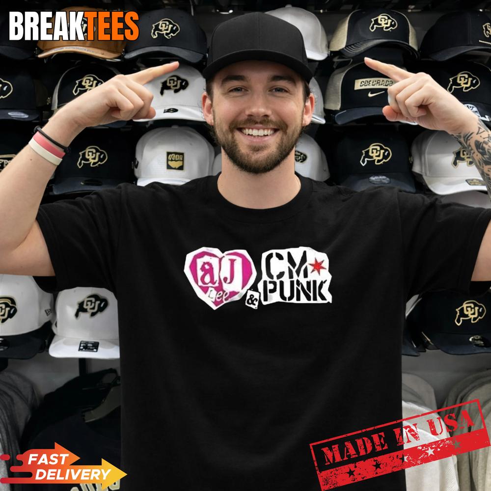 AJ Lee and CM Punk WWE relationship goals logo T-Shirt