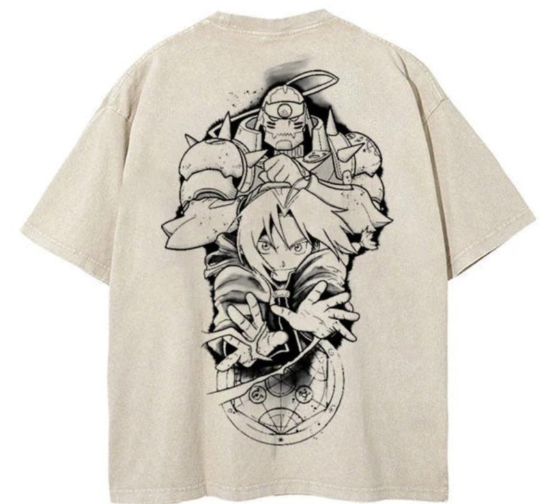 ALCHEMIST BEIGE VINTAGE OVERSIZE T-SHIRT, ANIME MANGA T-SHIRT, UNISEX T-SHIRT, GIFT FOR HIM Hoodie, Sweatshirt