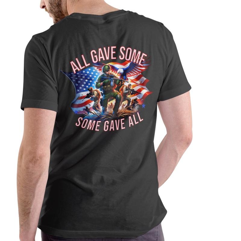 ALL GAVE SOME SOME GAVE ALL, Patriotic T Shirt, Unisex, Cotton Hoodie, Sweatshirt | UrbanDripWear.com