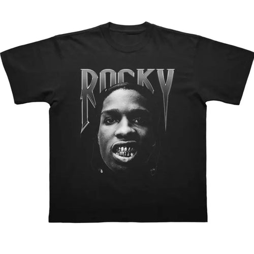 $AP ROCKY T-SHIRT - Rare Concert Merch Rap Tee - Hip Hop Graphic Tour Rap Style - Classic Cotton Fabric Menswear