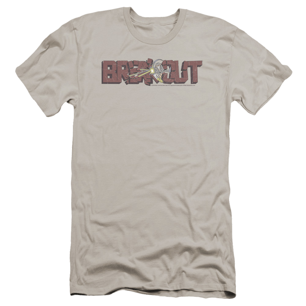Atari Breakout Distressed - Men's Premium Slim Fit T-Shirt