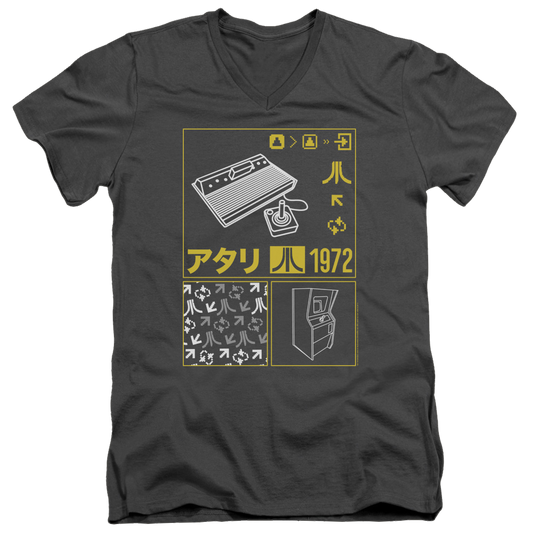 Atari Kanji Squares - Men's V-Neck T-Shirt
