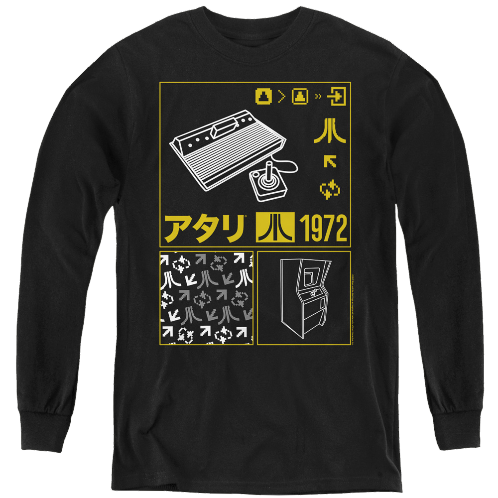 Atari Kanji Squares - Youth Long Sleeve T-Shirt