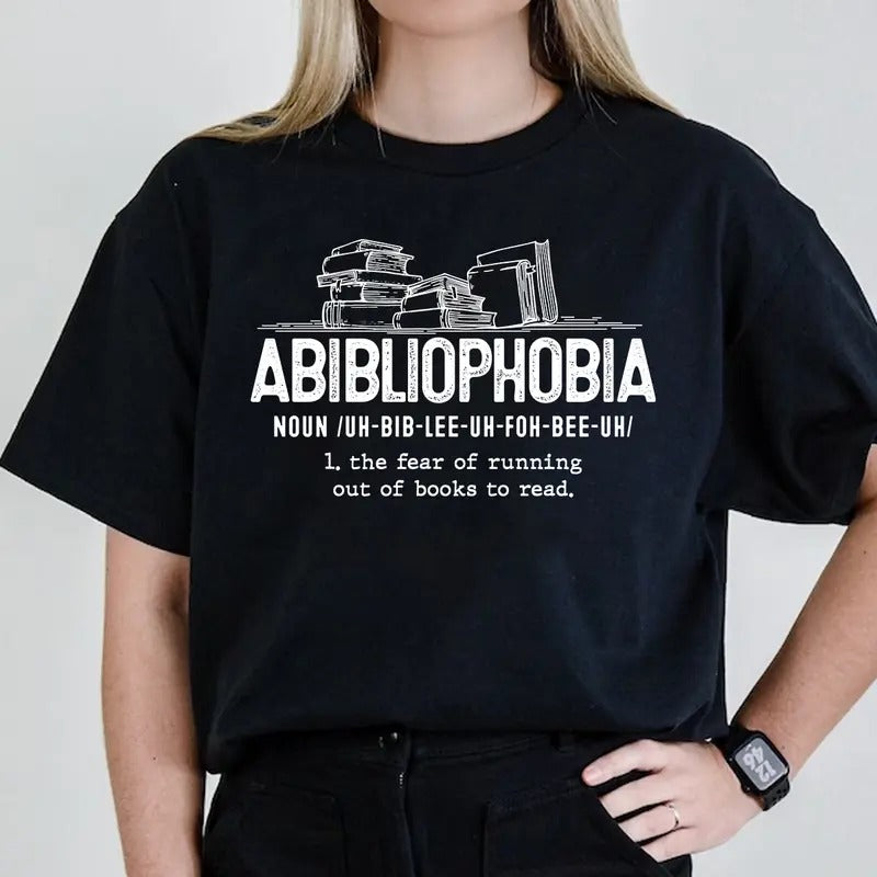 Abibliophobia Definition Reading Nerd Book Lovers Geek T-Shirt Hoodie, Sweatshirt | UrbanDripWear.com