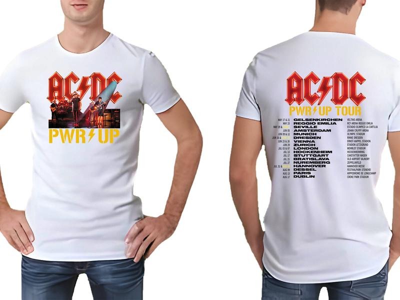 Acddc Band Rock Music Band Tour 2024 Tshirt, Concert Music Shirt, Gift For Fans, R0ck And R0ll Shirt, Unisex T-Shirt,...