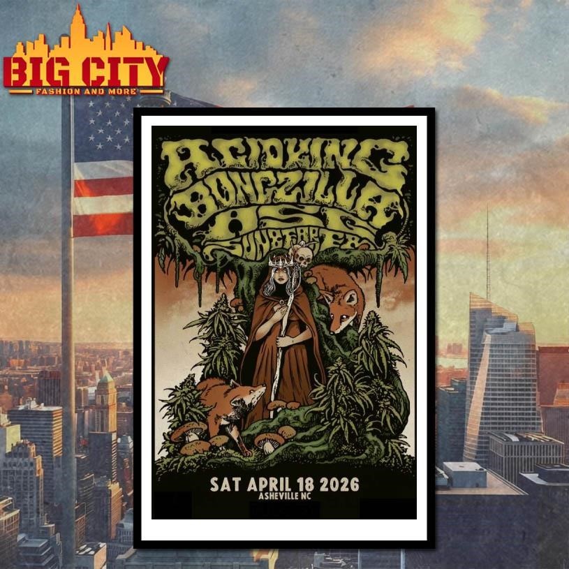 Acid King And Bongzilla April 18 2026 In Asheville NC Poster Shirt