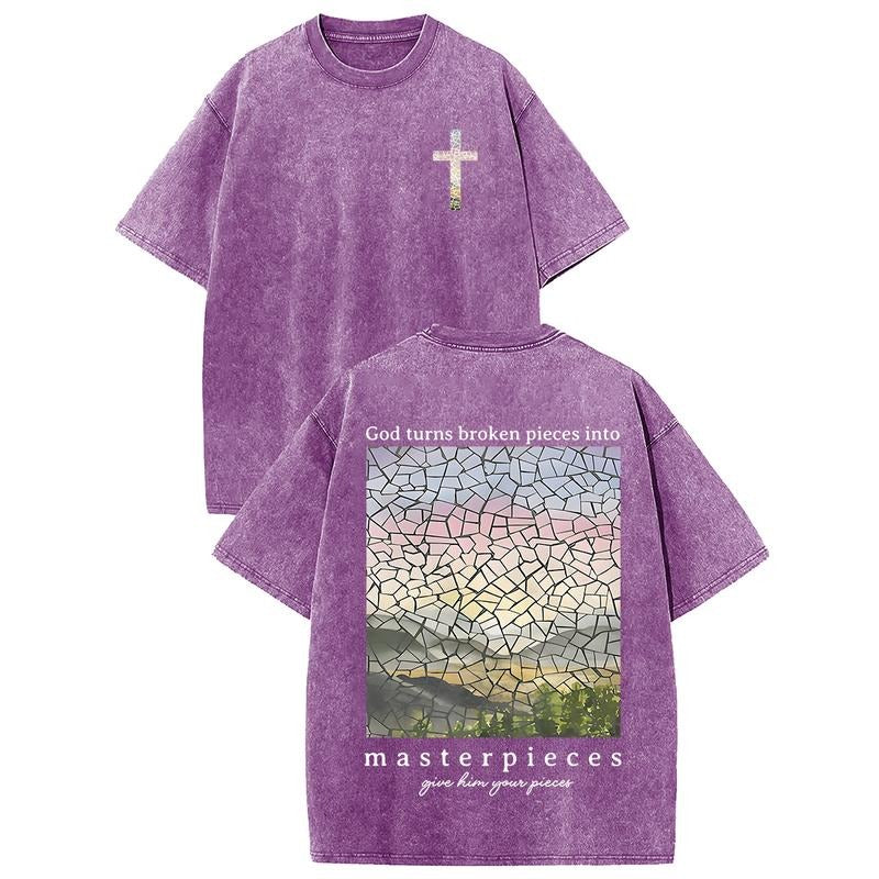 Acid Wash Cotton Unisex Oversized Drop Shoulder Print T-Shirt for Vintage Streetwear and Hip Hop Style Hoodie, Sweatshirt