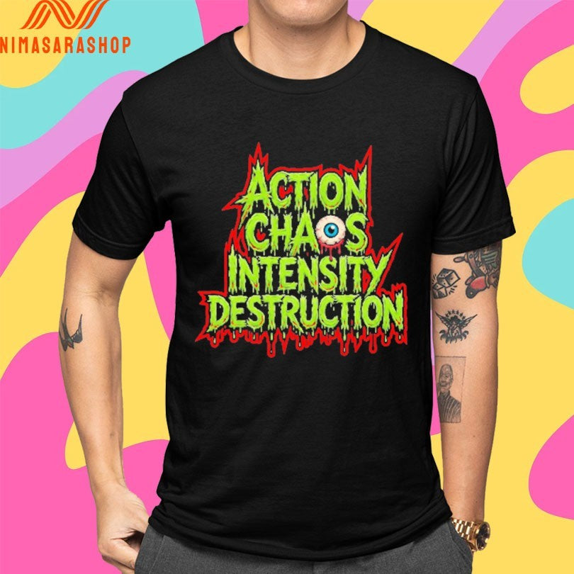 Acid Wrestling Action Chaos Intensity Destruction Shirts