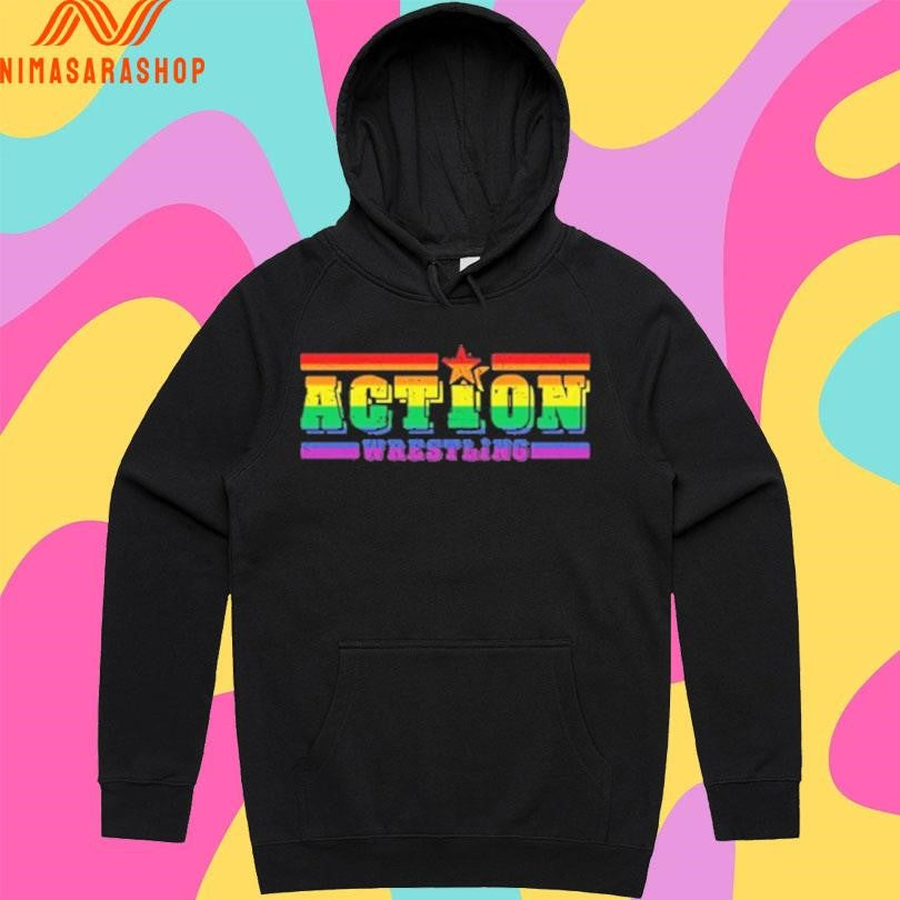 Action Wrestling Pride Rainbow Shirts