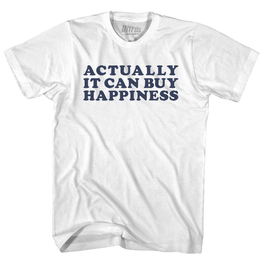Actually It Can Buy Happiness Womens Cotton Junior Cut T-Shirt