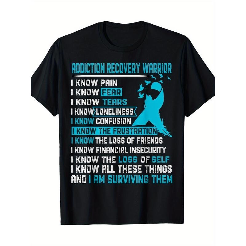 Addiction Recovery Warrior Shirt For Women Men T-Shirt 100% Cotton Made in USA Hoodie, Sweatshirt | UrbanDripWear.com