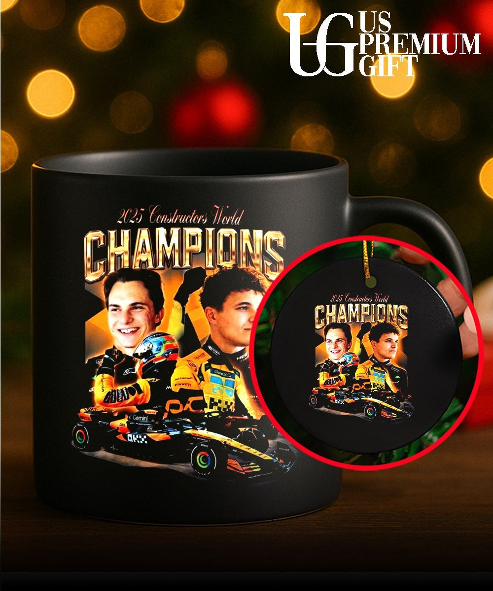 Adele wearing Lando and Oscar Formula 1 Merch 2025 Constructors World Champions shirt