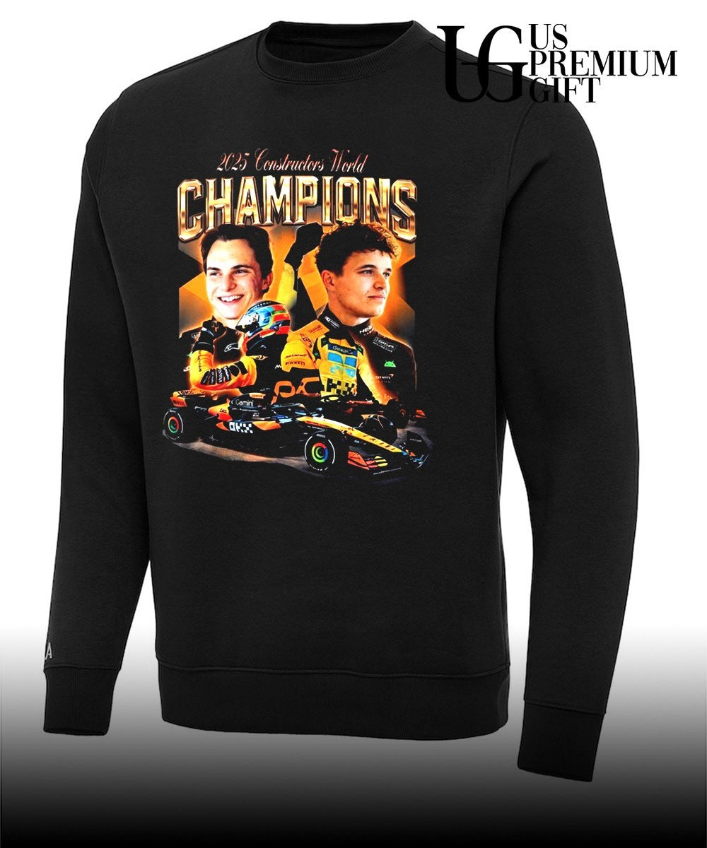 Adele wearing Lando and Oscar Formula 1 Merch 2025 Constructors World Champions shirt