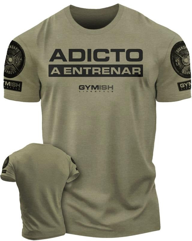 Adicto a entrenar Workout Gym T-Shirt Funny Gym Shirt for Men Camiseta de gimnasio de entrenamiento Hoodie, Sweatshirt