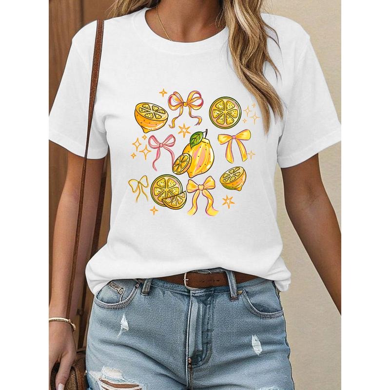 Adorable T - Shirt with Lemon and Bow Designs: Perfect for a Playful Look Hoodie, Sweatshirt | UrbanDripWear.com