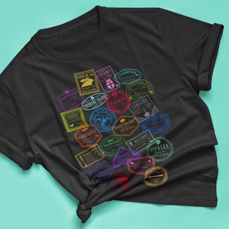 Adventure Summer Reading T-Shirt - Literary Passport Stamps Hoodie, Sweatshirt | UrbanDripWear.com