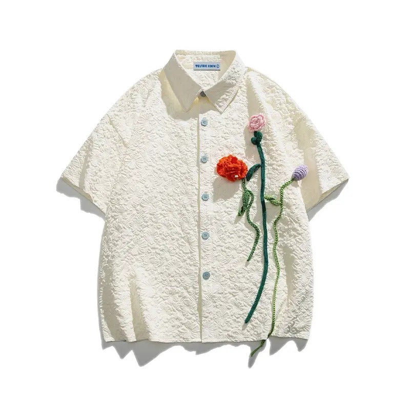 Aelfric Eden Floral Bloom Short Sleeve Shirt Hoodie, Sweatshirt | UrbanDripWear.com