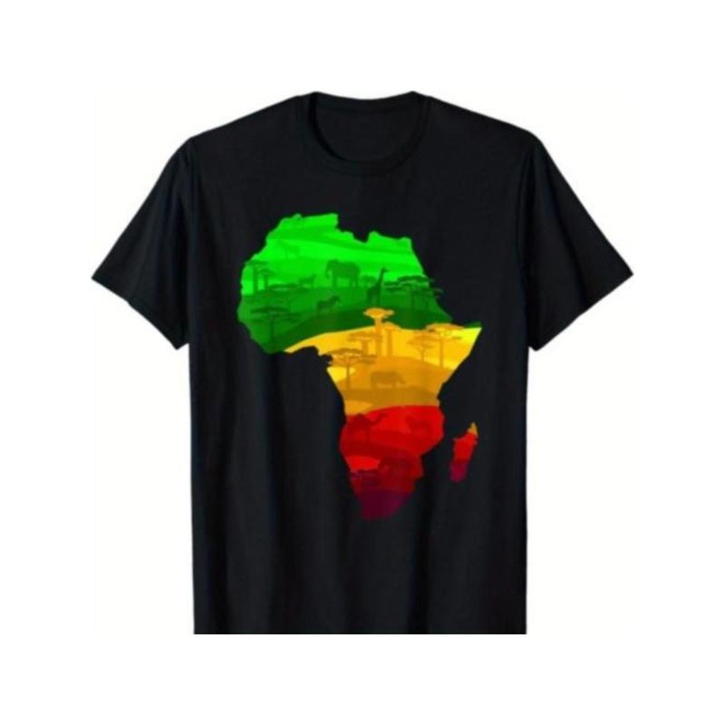 Africa Map Green Yellow Red Proud African Pride Juneteenth T-Shirt Made in USA Hoodie, Sweatshirt | UrbanDripWear.com