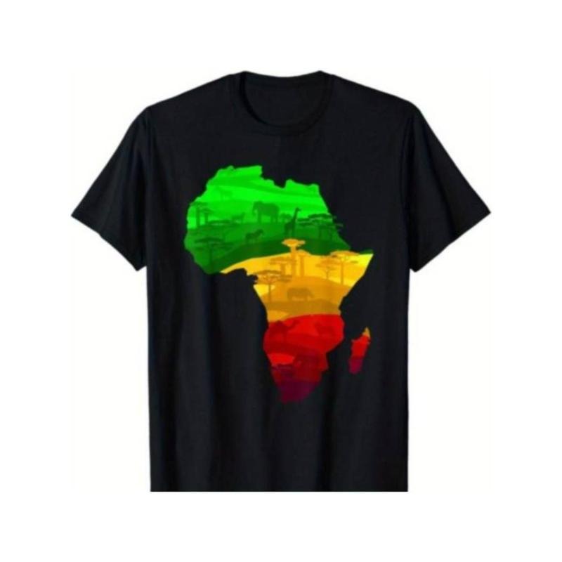 Africa Map Green Yellow Red Proud African Pride Juneteenth T-Shirt Hoodie, Sweatshirt | UrbanDripWear.com