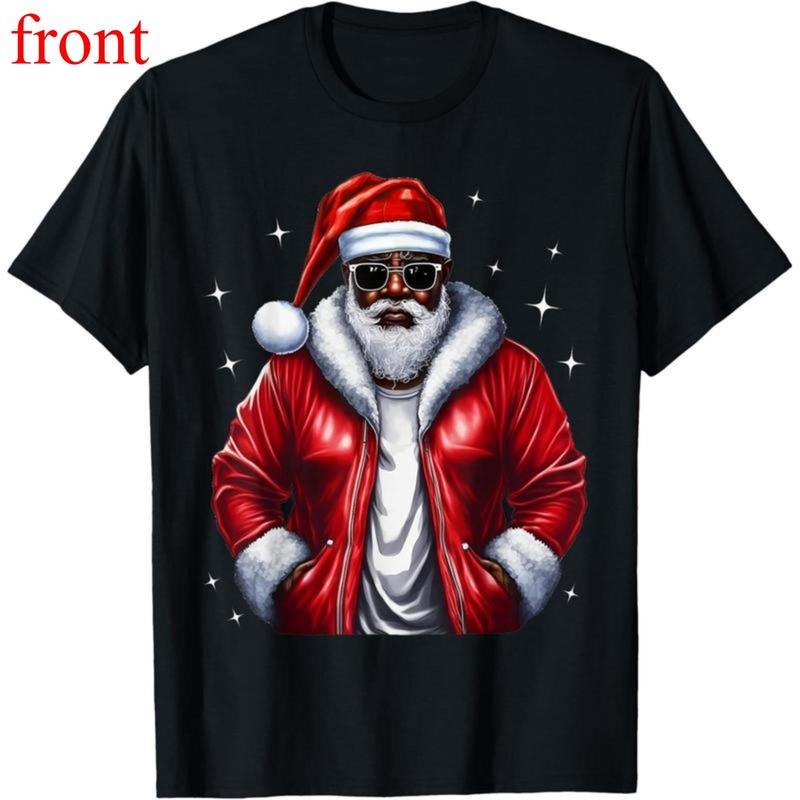 African American Santa Christmas Pajama Cool Black X-Mas T-Shirt Hoodie, Sweatshirt | UrbanDripWear.com
