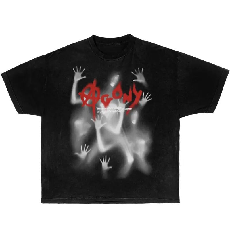 Agony Garment-Dyed Boxy Shirt Streetwear Y2K