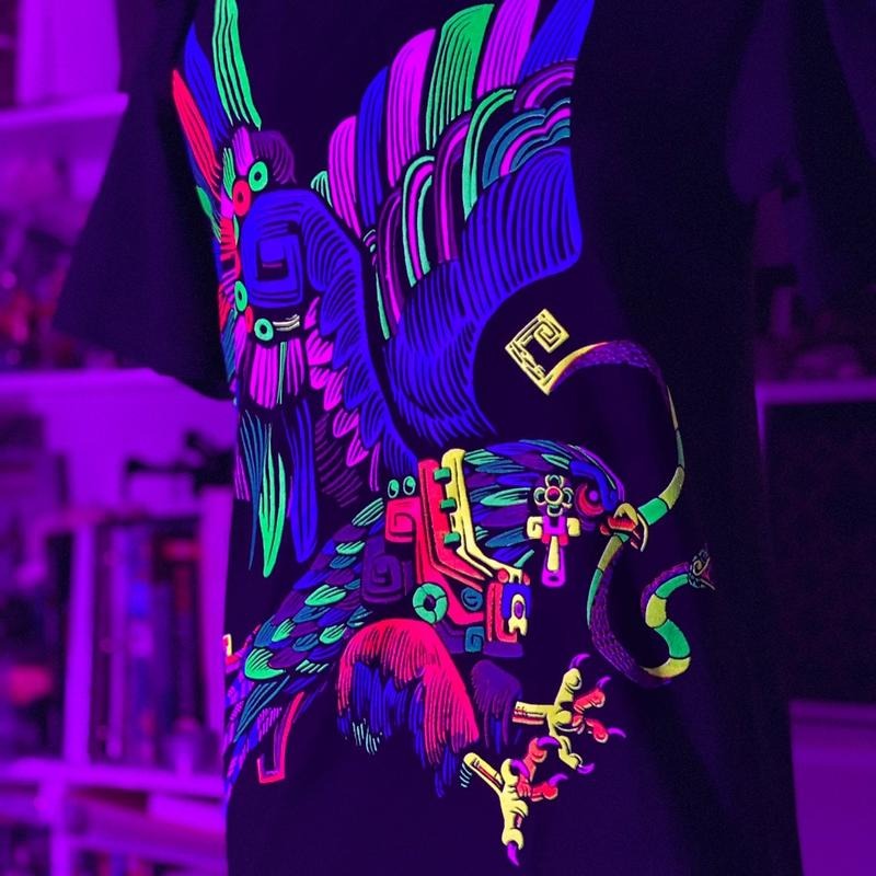 Aguila abstract T-shirts Black Cotton Hoodie, Sweatshirt | UrbanDripWear.com