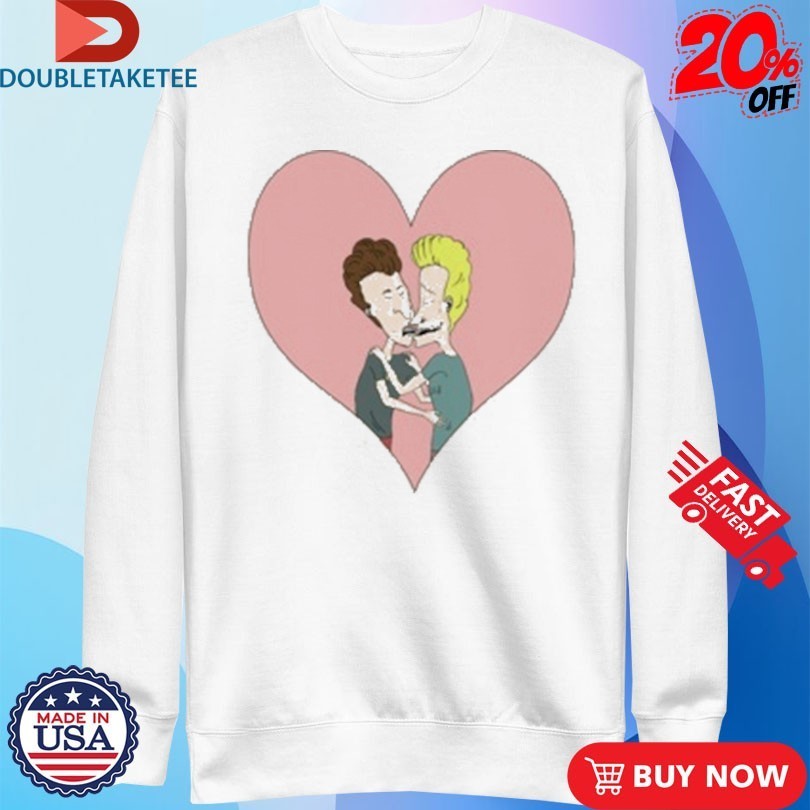 Aiden Arata x Beavis and Butt-Head Heart T-Shirtss