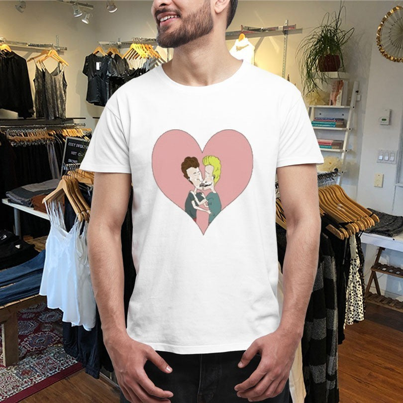 Aiden Arata x Beavis and Butt-Head Heart T-Shirtss