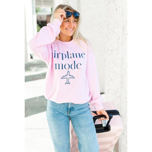 'Airplane Mode' Travel Vacation Sweatshirt Women Pullover T-Shirts, Hoodie | UrbanDripWear.com