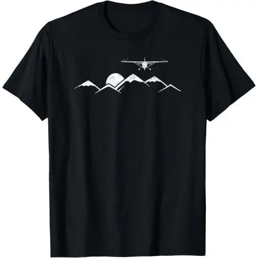Airplane Over Mountains Gift for Pilots T-Shirt Made in USA Hoodie, Sweatshirt | UrbanDripWear.com