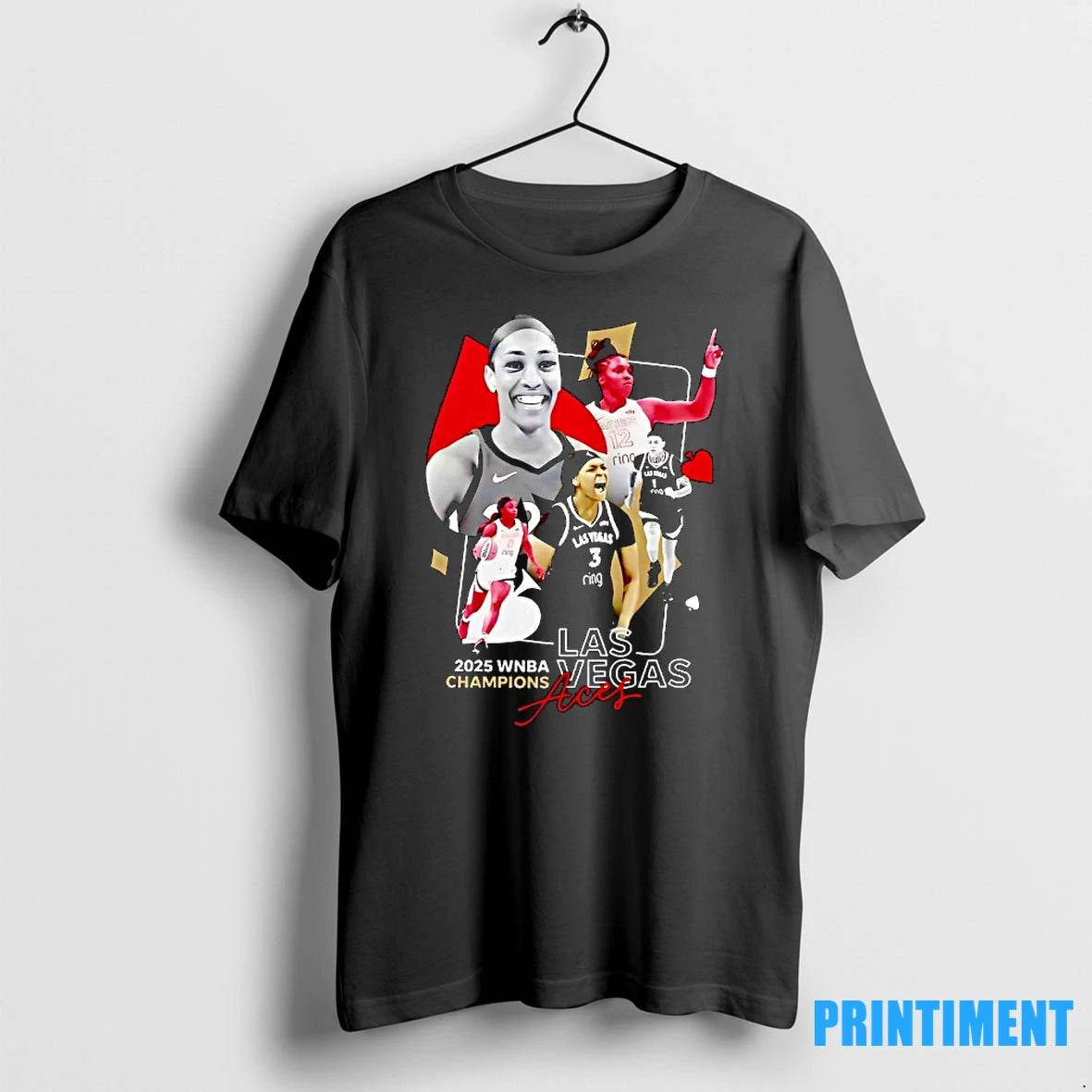 Aja Wilson Las Vegas Aces 2025 Wnba Champions Tshirts Sweater