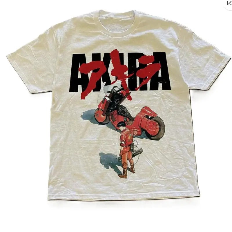 Akira Anime Graphic White Shirt Unisex Men Women Menswear Top Underwear Man Tropical Human T-Shirt Crewneck Round Neck...