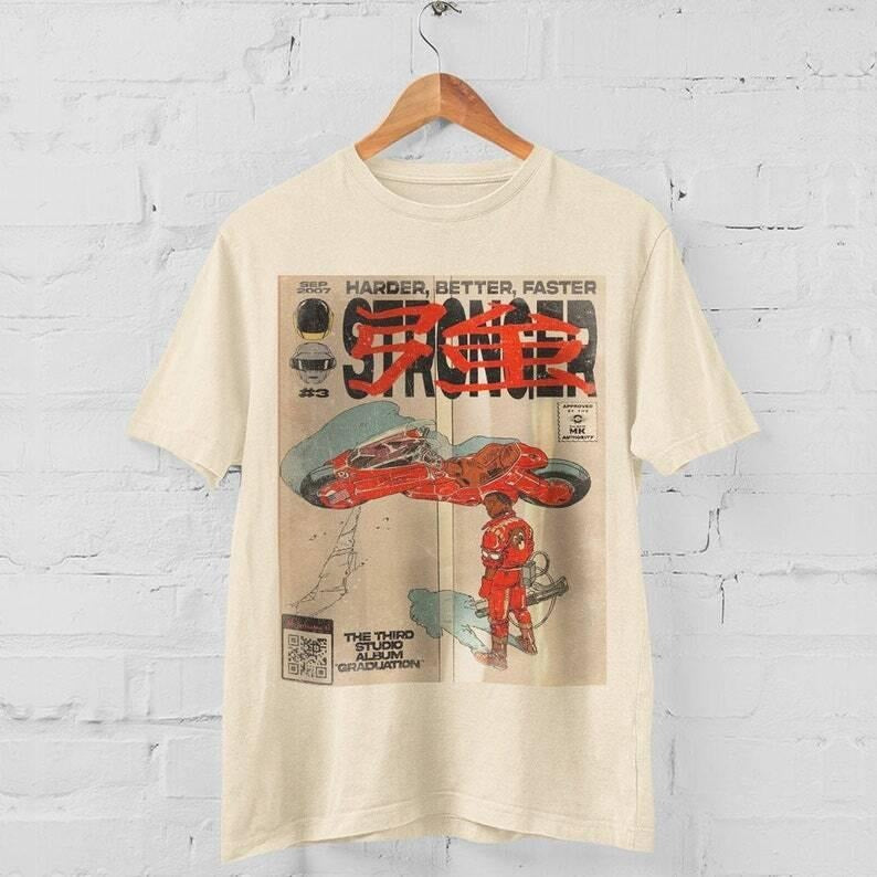 Akira kANYE Stronger Vintage Hip Hop 90s Retro Graphic Tee Comic T-Shirt Hoodie, Sweatshirt | UrbanDripWear.com
