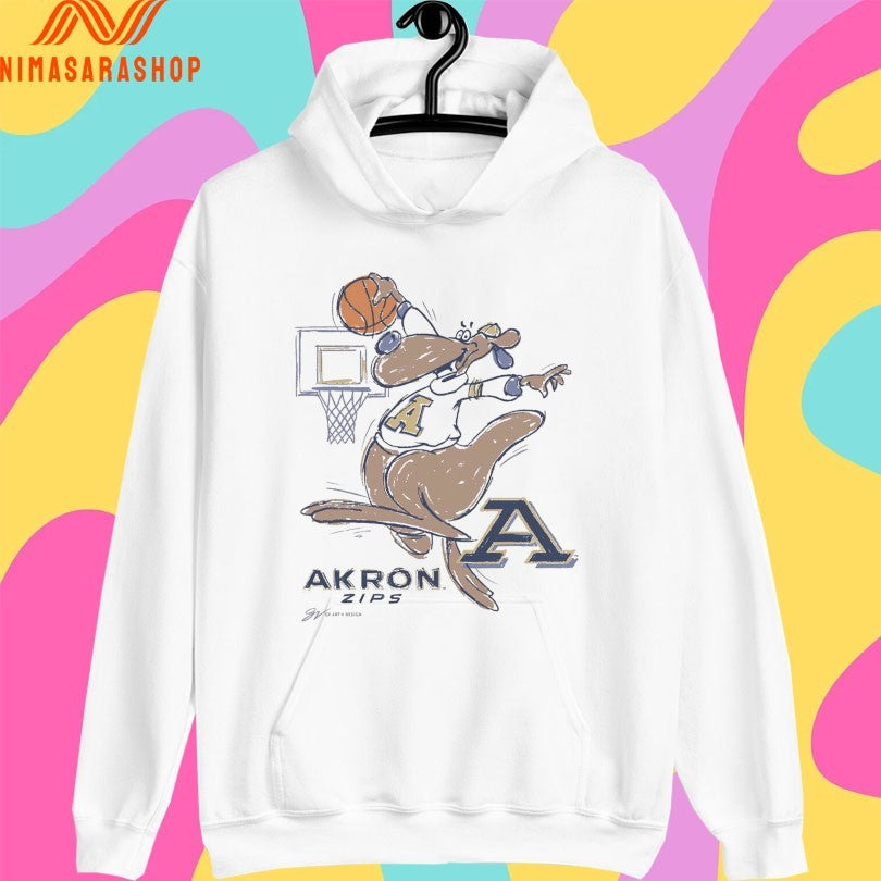Akron Zip Basketball Cartoon Shirts