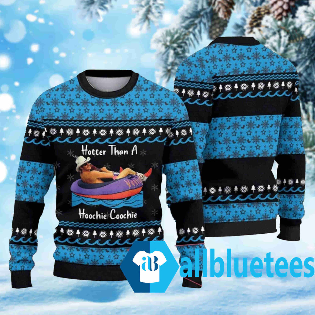 Alan Jackson Hotter Than A Hoochie Coochie Ugly Christmas Sweater