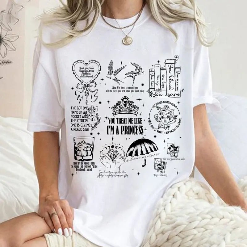 Alanis Morissette Tracklist Shirt, Alanis Morissette Shirt Hoodie, Sweatshirt | UrbanDripWear.com