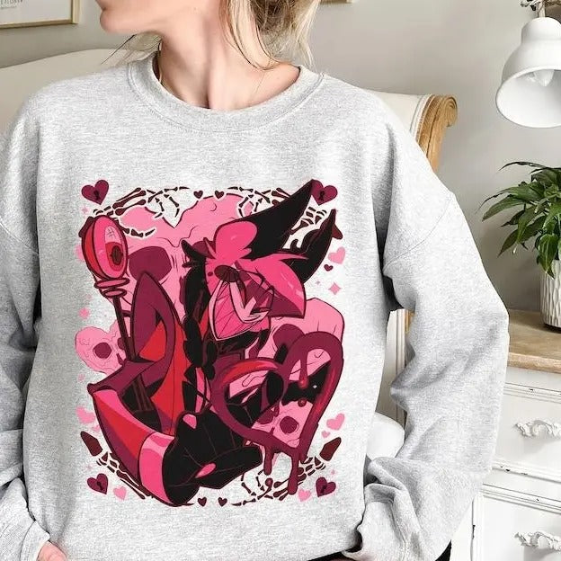 Alastor Hazbin Hotel Alastor The Radio Demon Helluva Boss Sweatshirt T-Shirts, Hoodie | UrbanDripWear.com
