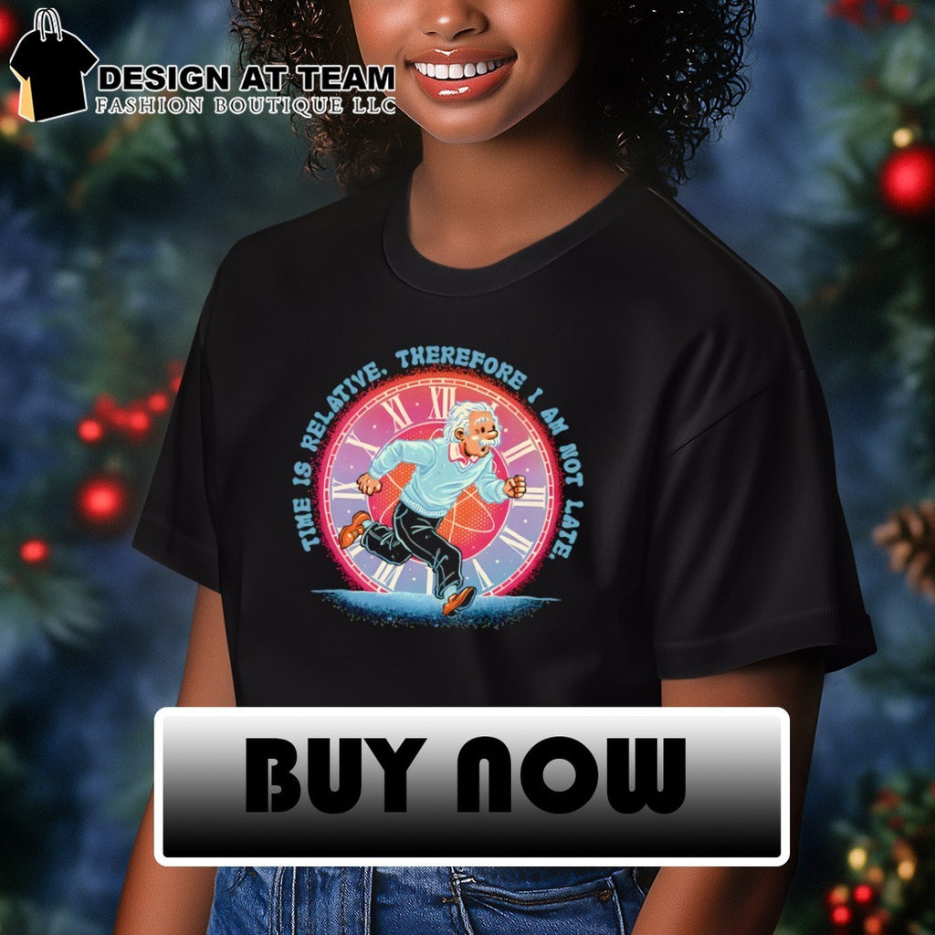Albert Einstein in the style of The Adventures of Tintin The Relativity of Time shirt