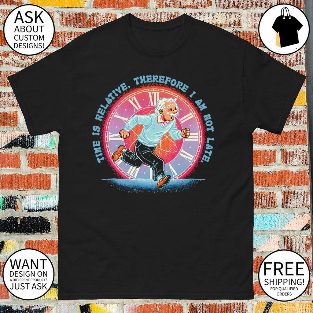 Albert Einstein in the style of The Adventures of Tintin The Relativity of Time shirt