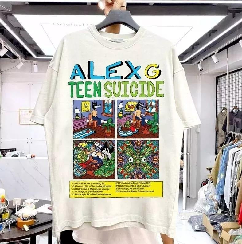 Alex G Band Tour Graphic Short Sleeve Natural Unisex Tshirt Men Women S-5XL Hoodie, Sweatshirt | UrbanDripWear.com