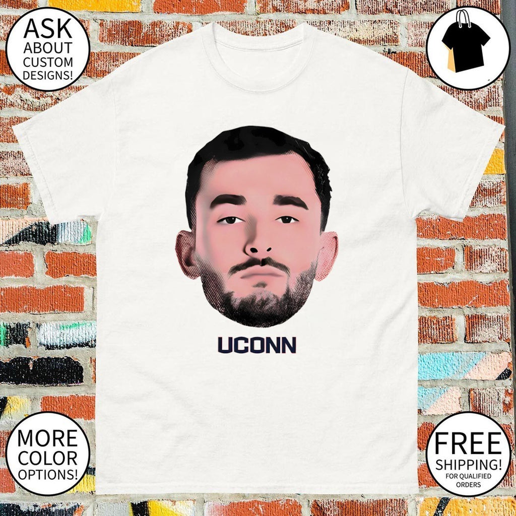Alexander Karaban big face UConn Huskies Basketball NBA 2026 shirt